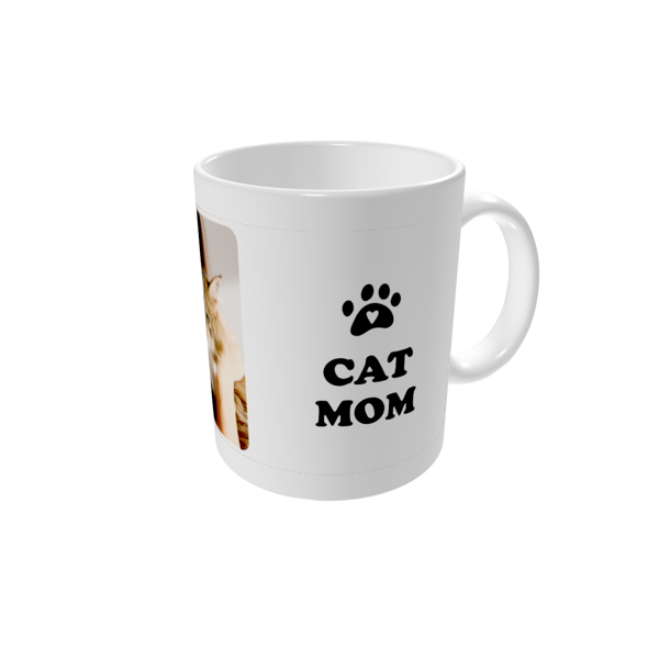 Mok bedrukken — Cat mom - wit