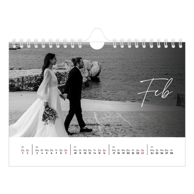 Fotokalender A5 — Elegant schrift [Februari]