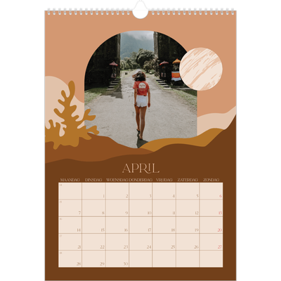 A3 Jaarkalender — Neutrale bergen [April]