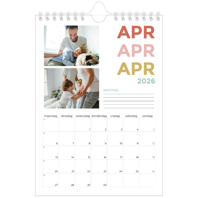 Fotokalender A5 — Bont gekleurd [April]