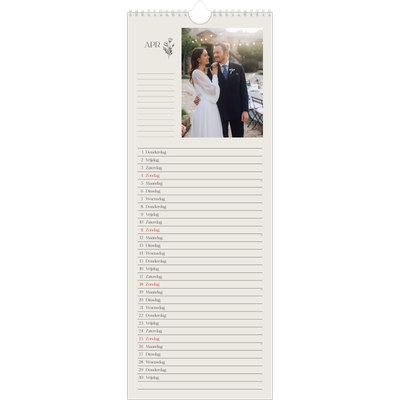 Smalle kalender  — Initialen in bloei [April]