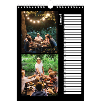 Fotokalender A4 — Foto in zwart kader