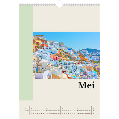 A3 Jaarkalender — Bezienswaardigheden van de wereld [Mei]