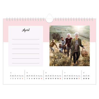 Fotokalender A4 — Kalender Lijst [April]