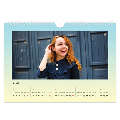Fotokalender A4 — Kleurverloop in pastel [April]