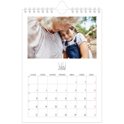 Fotokalender A5 — Gevarieerd lettertype [omslag]