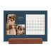 Bureaukalender met houten standaard  — Leisteen & schreef [Januari]