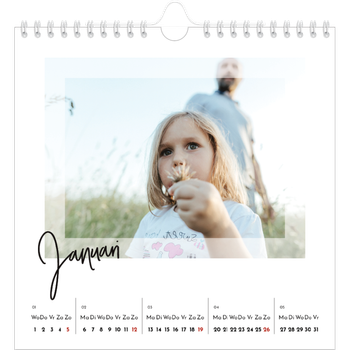 Fotokalender Vierkant — Transparante kaders