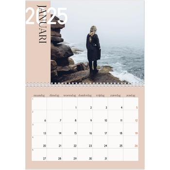 Fotokalender A4 Dubbel — Overlappende tekst