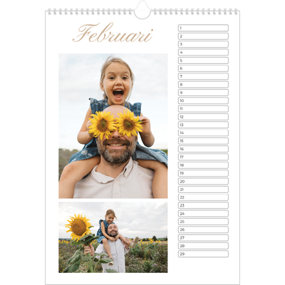 Verjaardagskalenders A3 — Fotobox [Februari]