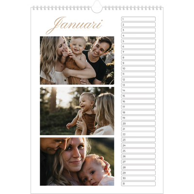 Verjaardagskalenders A3 — Fotobox [Januari]