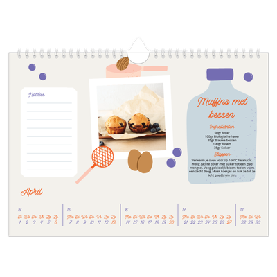 Fotokalender A4 — Een jaar vol recepten [April]