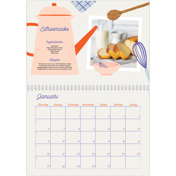 Fotokalender A4 Dubbel — Een jaar vol recepten