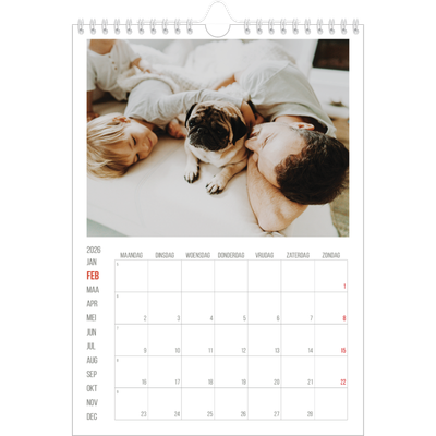 Fotokalender A4 (20 x 30 cm) — Rode highlights [Februari]