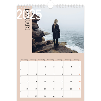 Fotokalender A4 — Overlappende tekst