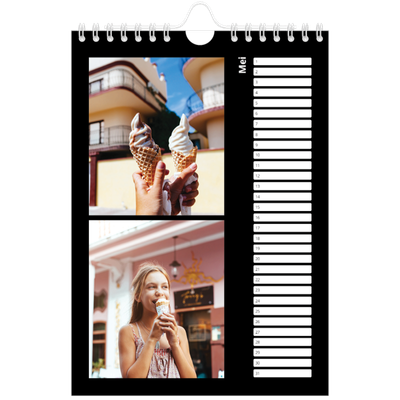 Fotokalender A5 — Foto in zwart kader [Mei]