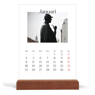 Bureaukalender met houten standaard  — Mijn reisverhaal - Londen [Januari]