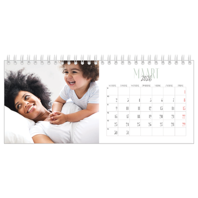 Bureaukalenders — Gevarieerd lettertype [Maart]