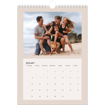 Fotokalender A4 — Achtergrond in aardetinten