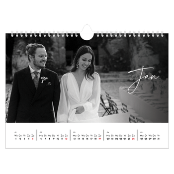 Fotokalender A4 — Elegant schrift