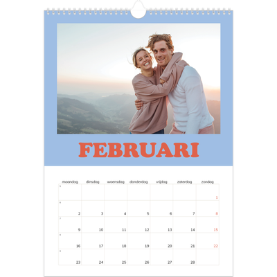 A3 Jaarkalender — Retro stijl frames [Februari]