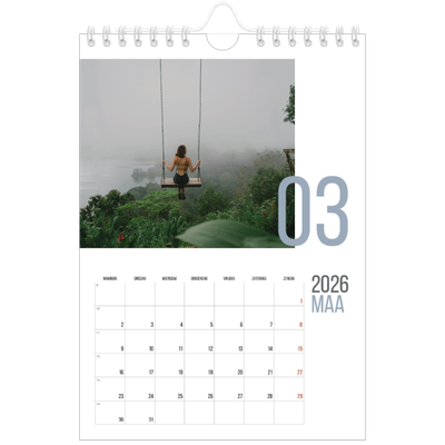 Fotokalender A5 — Maandnummers [Maart]
