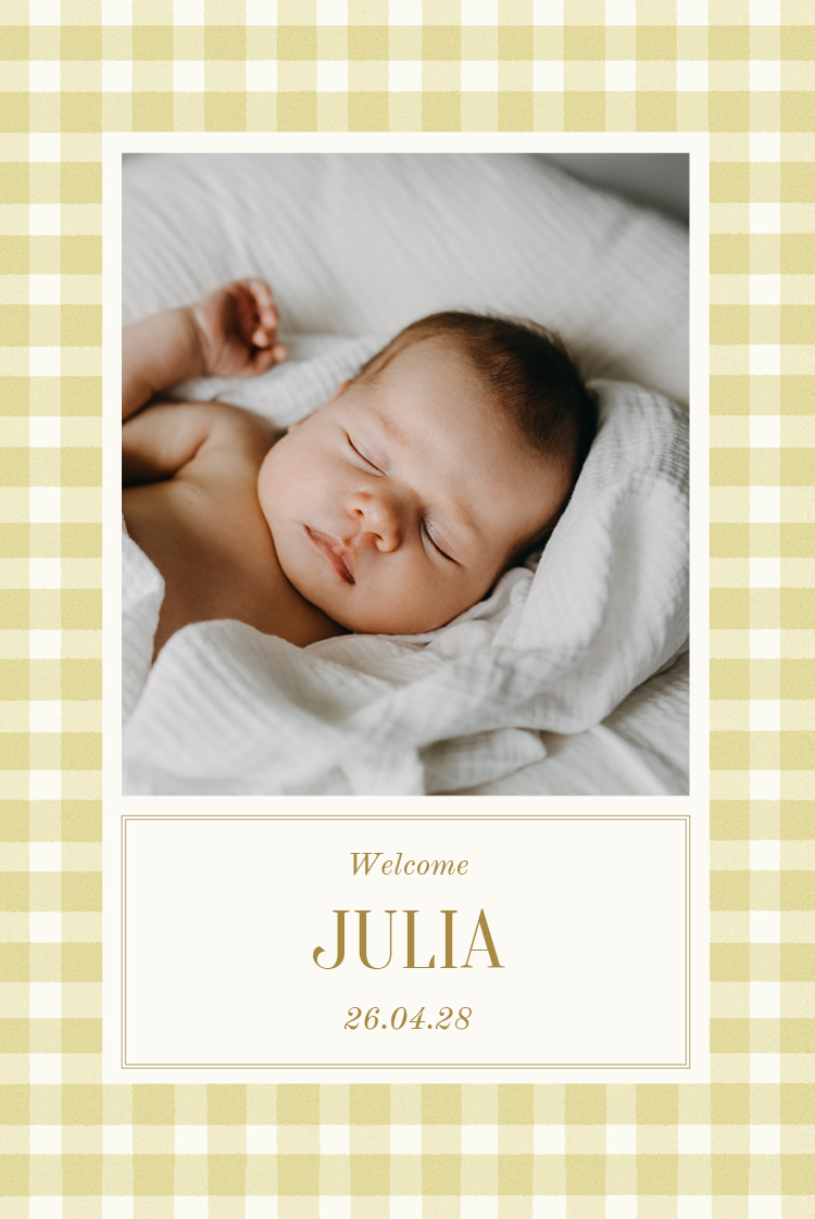 Uitnodigingen — Honingraat gingham