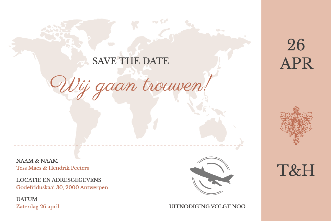 Save the date — Bestemming voor altijd
