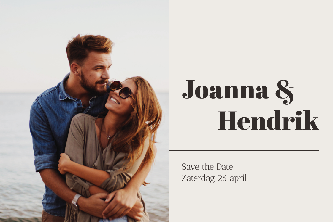 Save the date — Verticaal naamblok