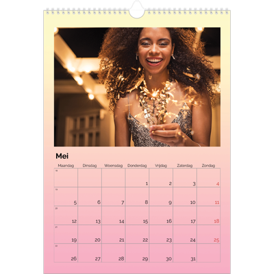A3 Jaarkalender — Kleurverloop in pastel [omslag]