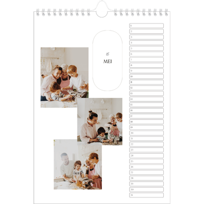 Verjaardagskalenders A4 — Plannen maken [Mei]