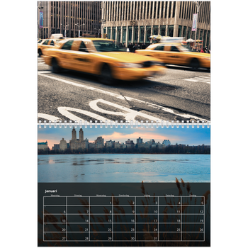 Fotokalender A4 Dubbel — Fotoverloop naar transparant
