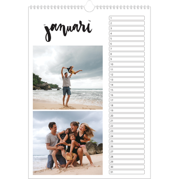 Fotokalender A3 — Handgeschreven letters