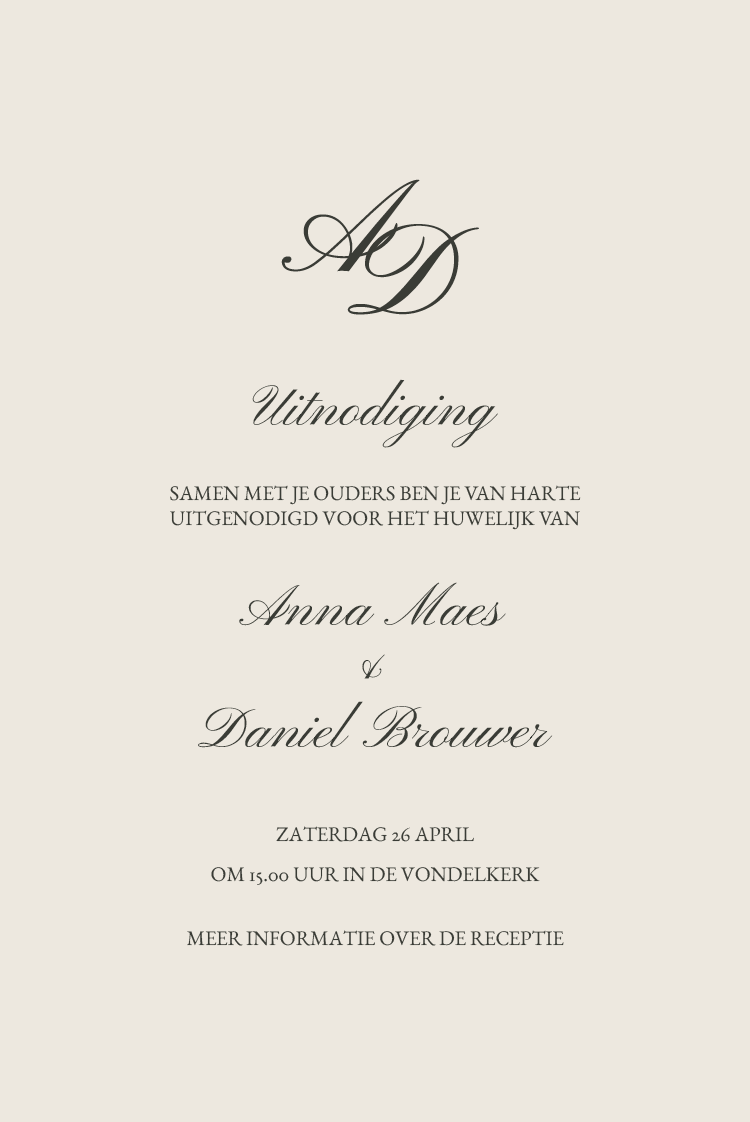 Uitnodigingen — Tijdloos schrift