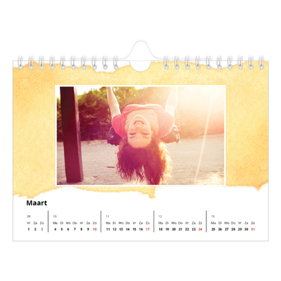 Fotokalender A5 — Aquarel achtergronden [Maart]