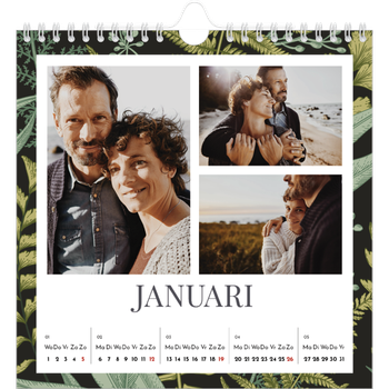 Fotokalender Vierkant — Gebloemd behang