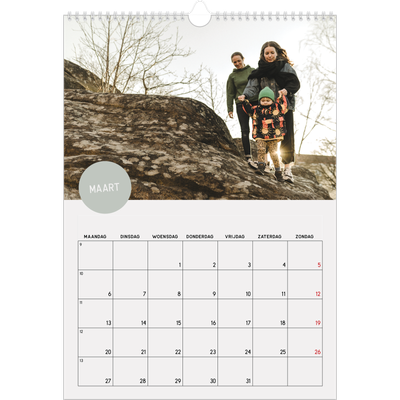A3 Jaarkalender — Fotosticker [Maart]