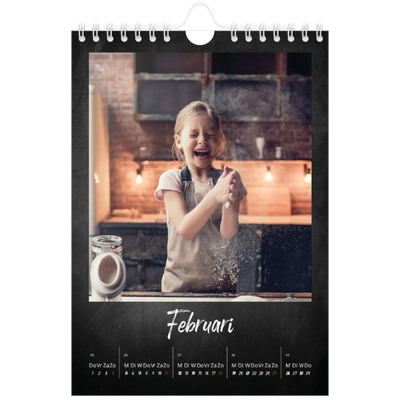 Fotokalender A5 — Krijtbord stijl [Februari]