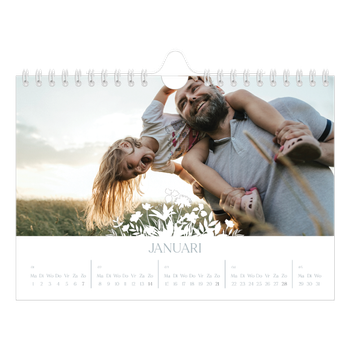 Fotokalender A5 — Bloemen motief