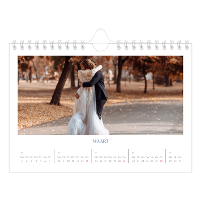 Fotokalender A5 — Kobalt klassieker [Maart]