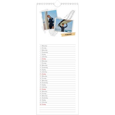 Smalle kalender  — Plakboek flair [Februari]