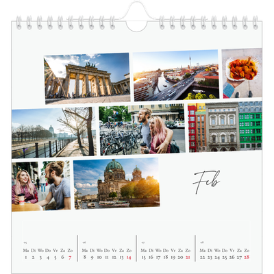 Jaarkalenders vierkant — City trip [Februari]