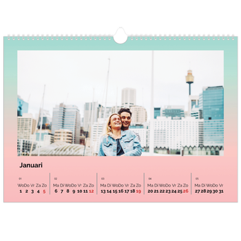Fotokalender A3 — Kleurverloop in pastel