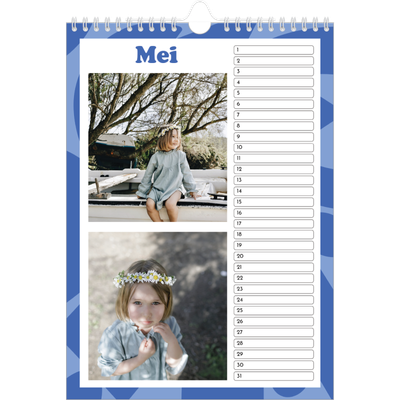 Verjaardagskalenders A4 — Speelse patronen [Mei]