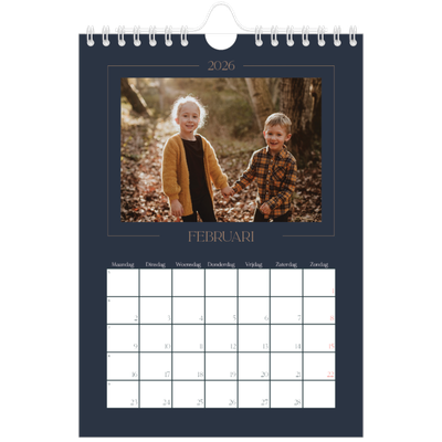 Fotokalender A5 — Pruisisch blauw [Februari]