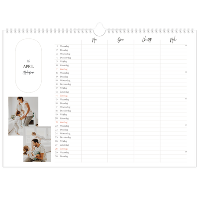 A3 Familieplanners — Grootse plannen - gezinsplanner 4 personen [April]
