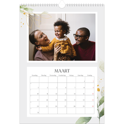 A3 Jaarkalender — Bloemen splash [Maart]