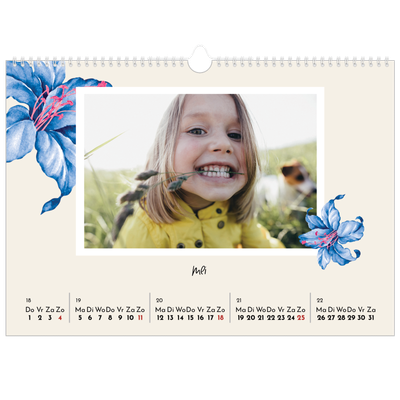 Fotokalender A3 — Geverfde bloemen [omslag]