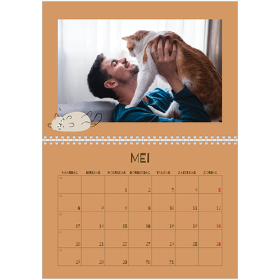 Fotokalender A4 Dubbel (30 x 40 cm) — Speelse kitten [omslag]