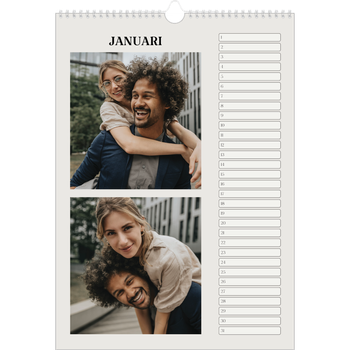 Fotokalender A3 — Simpel ivoor